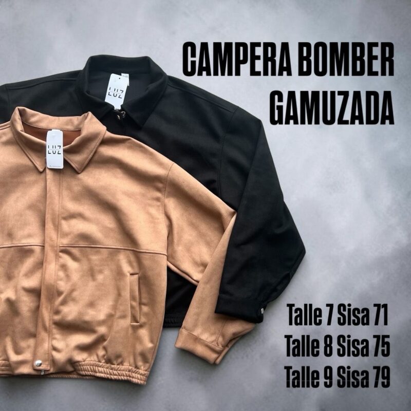 Chaqueta Bomber Gamuzada